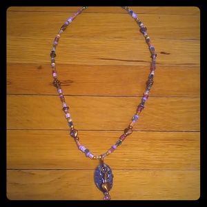 Handcrafted multicolor beaded necklace